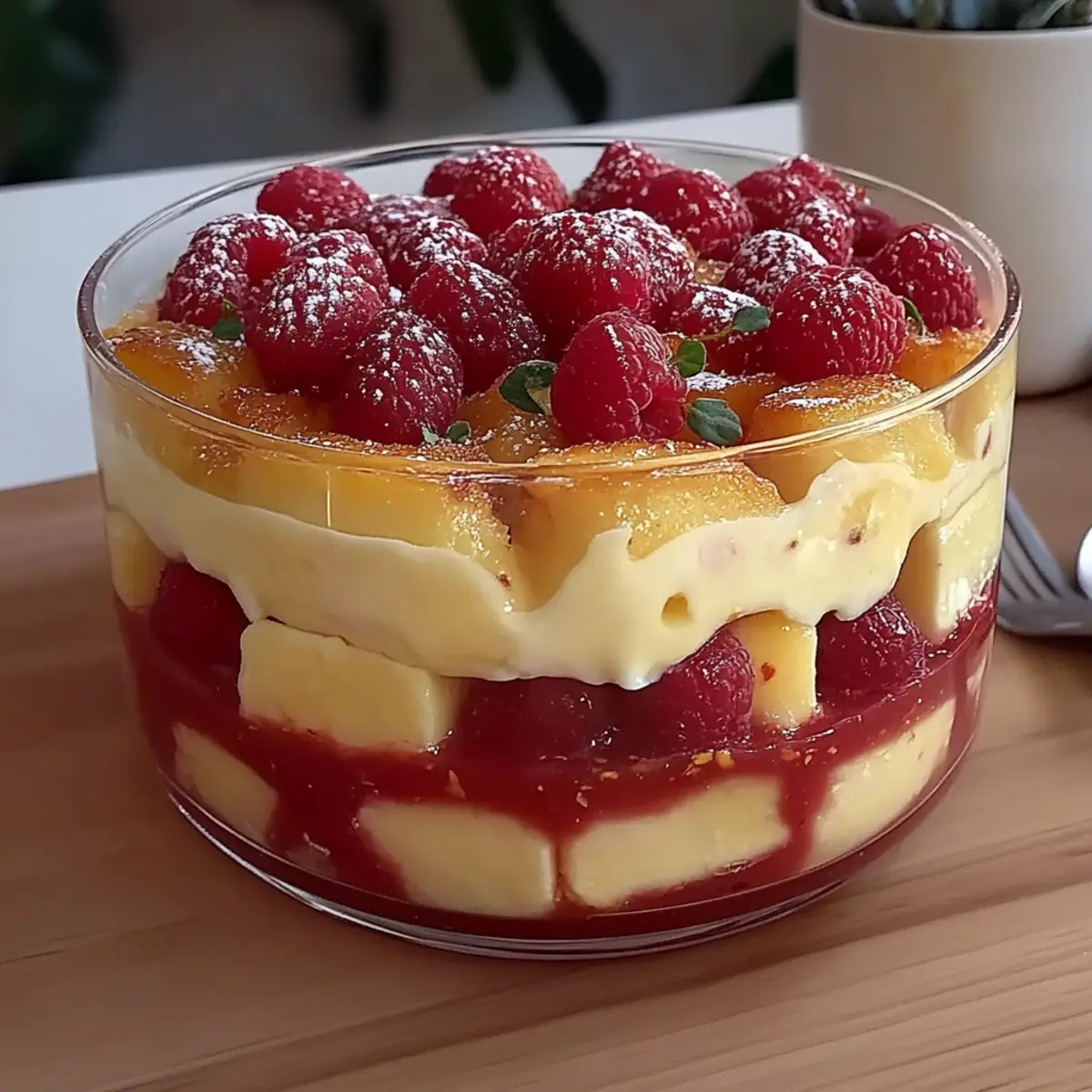Raspberry and Almond Trifle