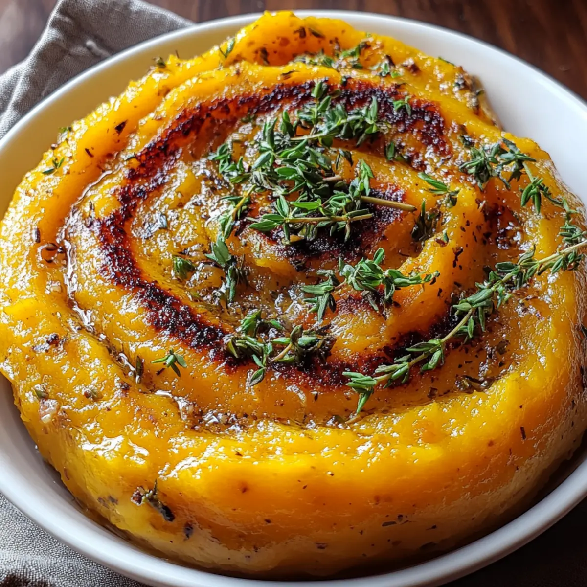 Roasted Garlic Mashed Butternut Squash