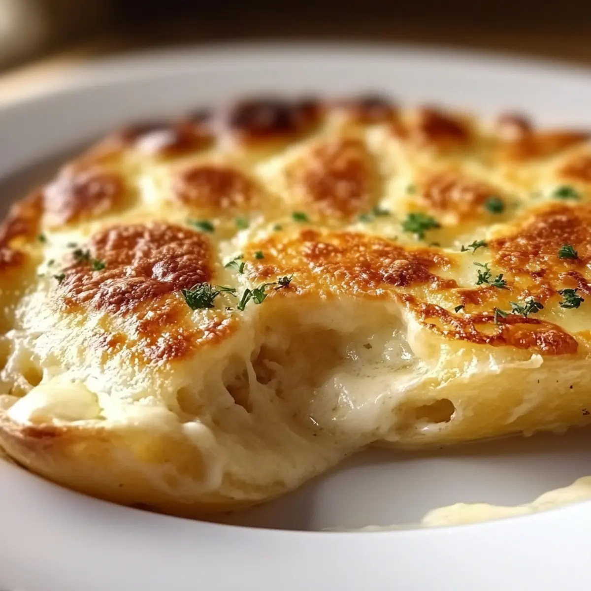 Roasted Garlic Potatoes au Gratin