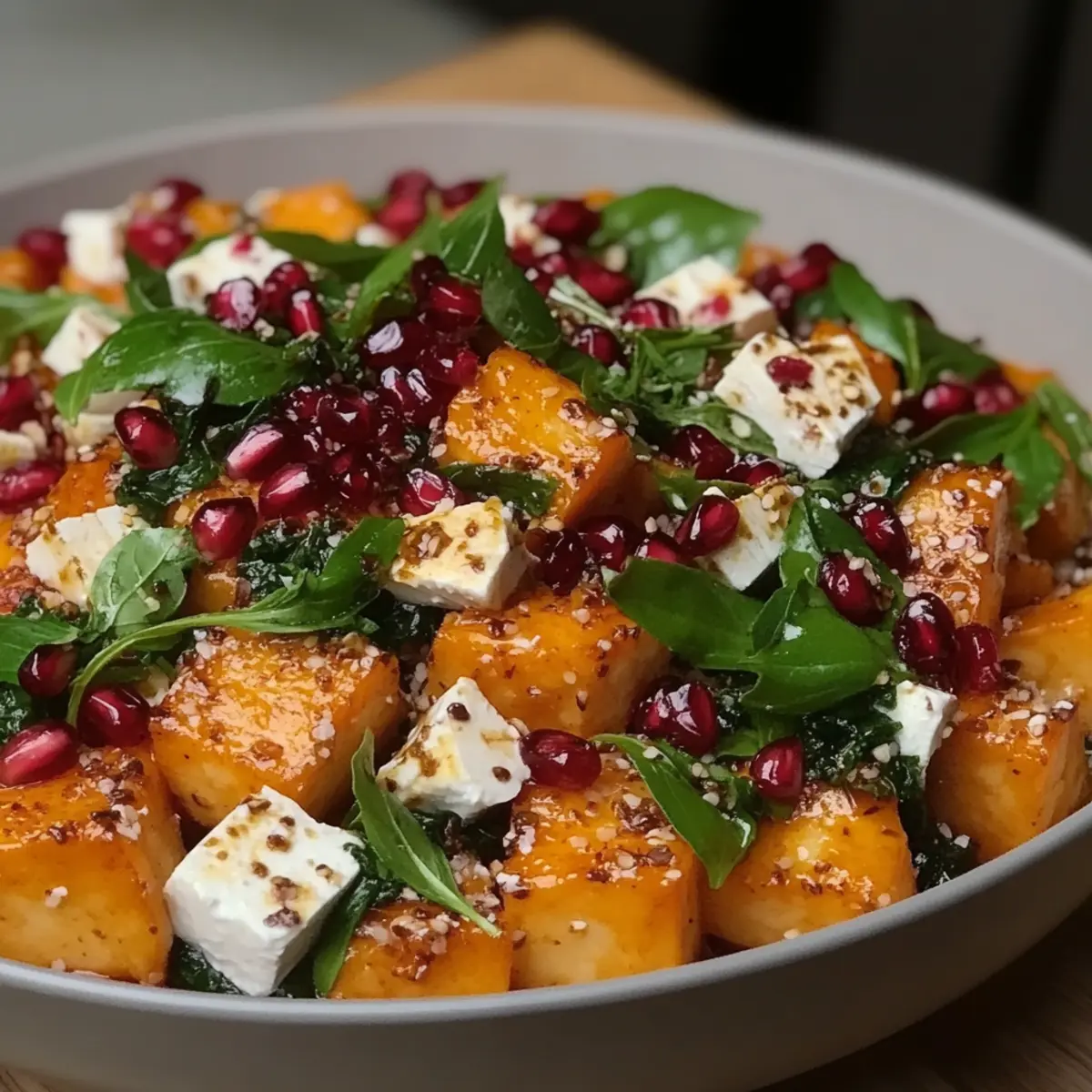 Roasted Sweet Potato and Baby Kale Salad