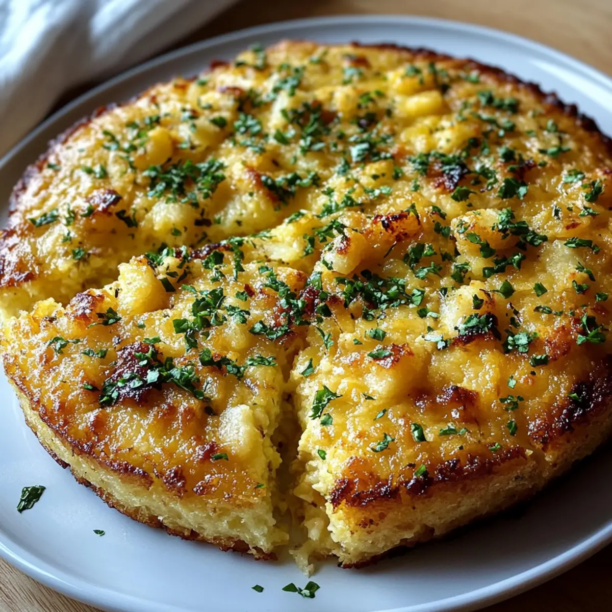 Savory Baked Corn Pudding with Cheddar and Herbs