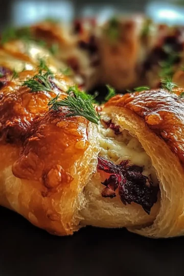 Savory Turkey and Cranberry Crescent Ring