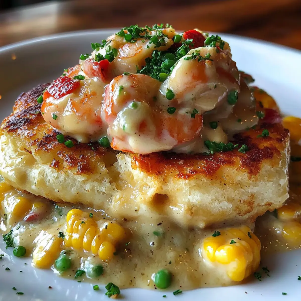 Shrimp & Lobster Cheddar Bay Biscuit Pot Pie