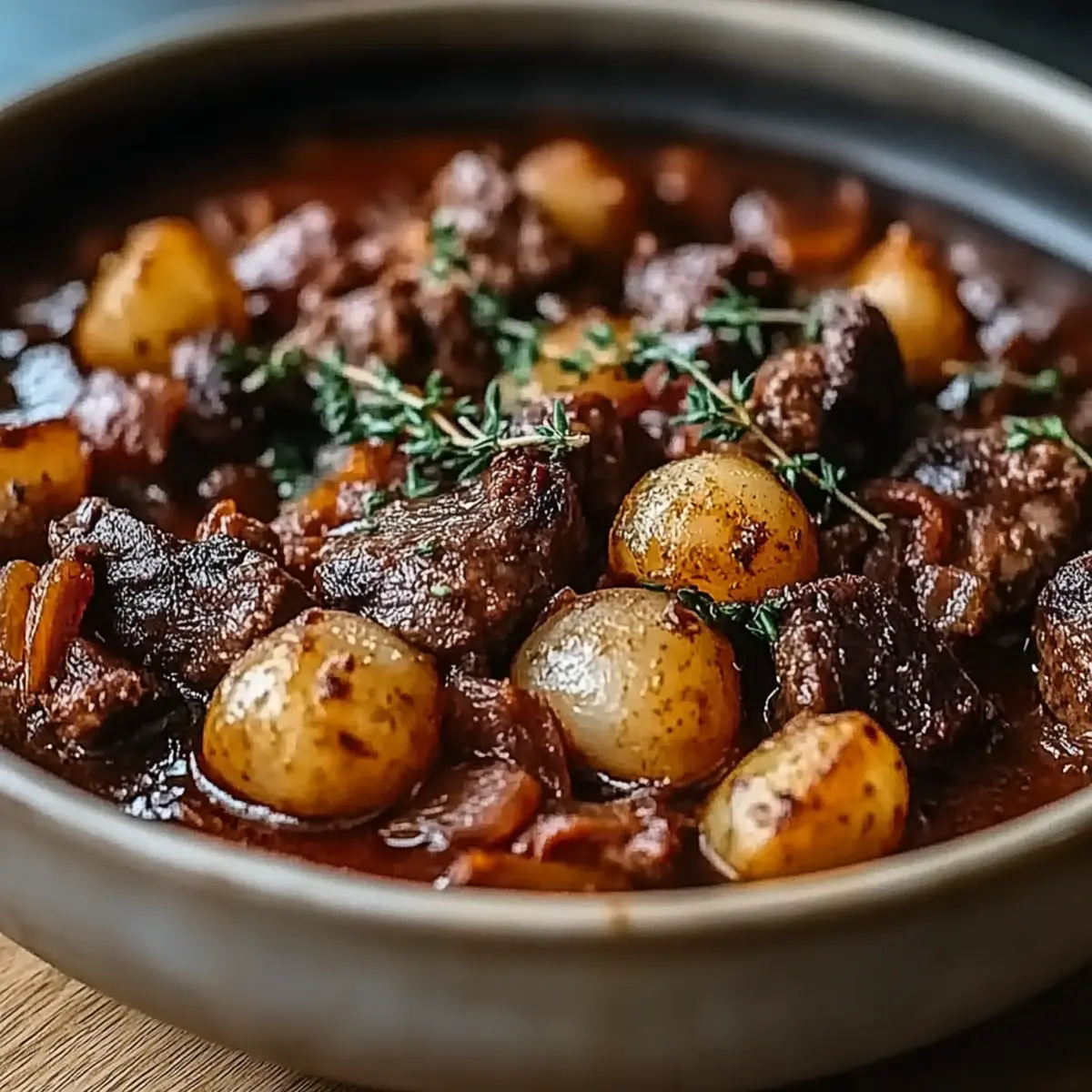 Slow-Cooked Beef Bourguignon