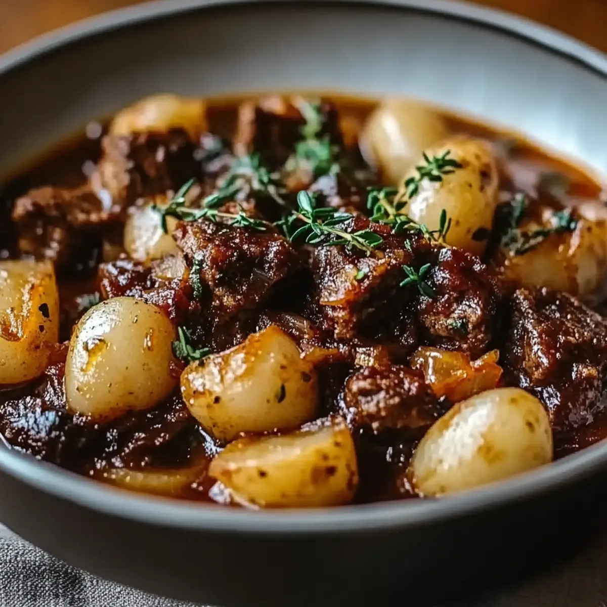 Slow-Cooked Beef Bourguignon