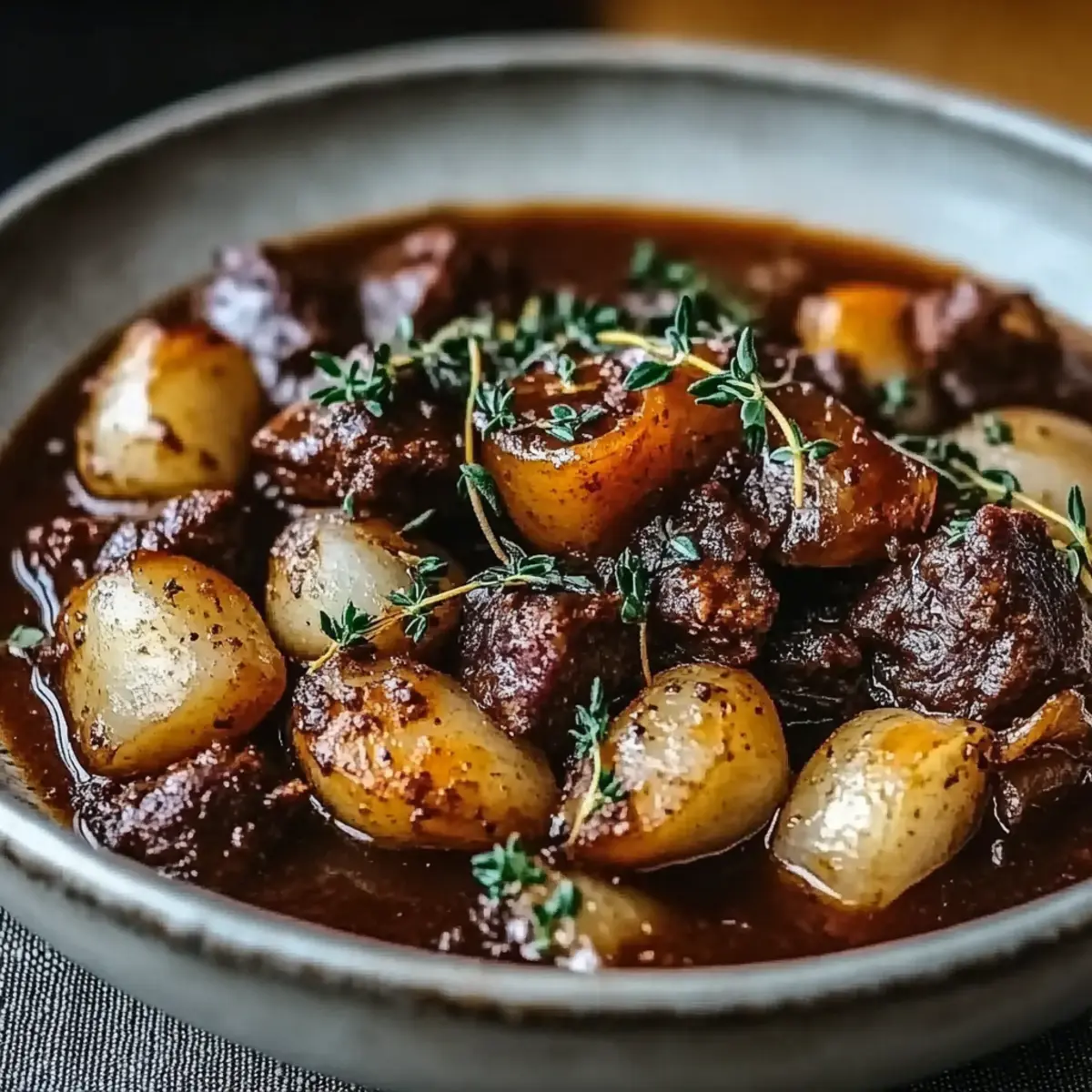 Slow-Cooked Beef Bourguignon