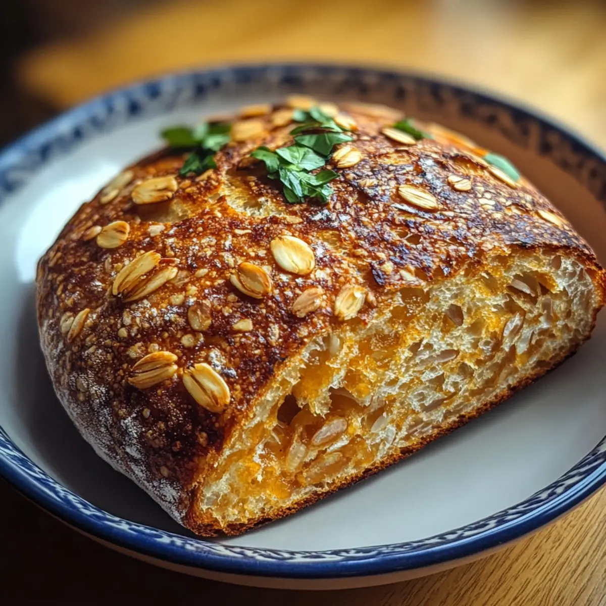 Soft and Chewy Honey Oat Sourdough Bread
