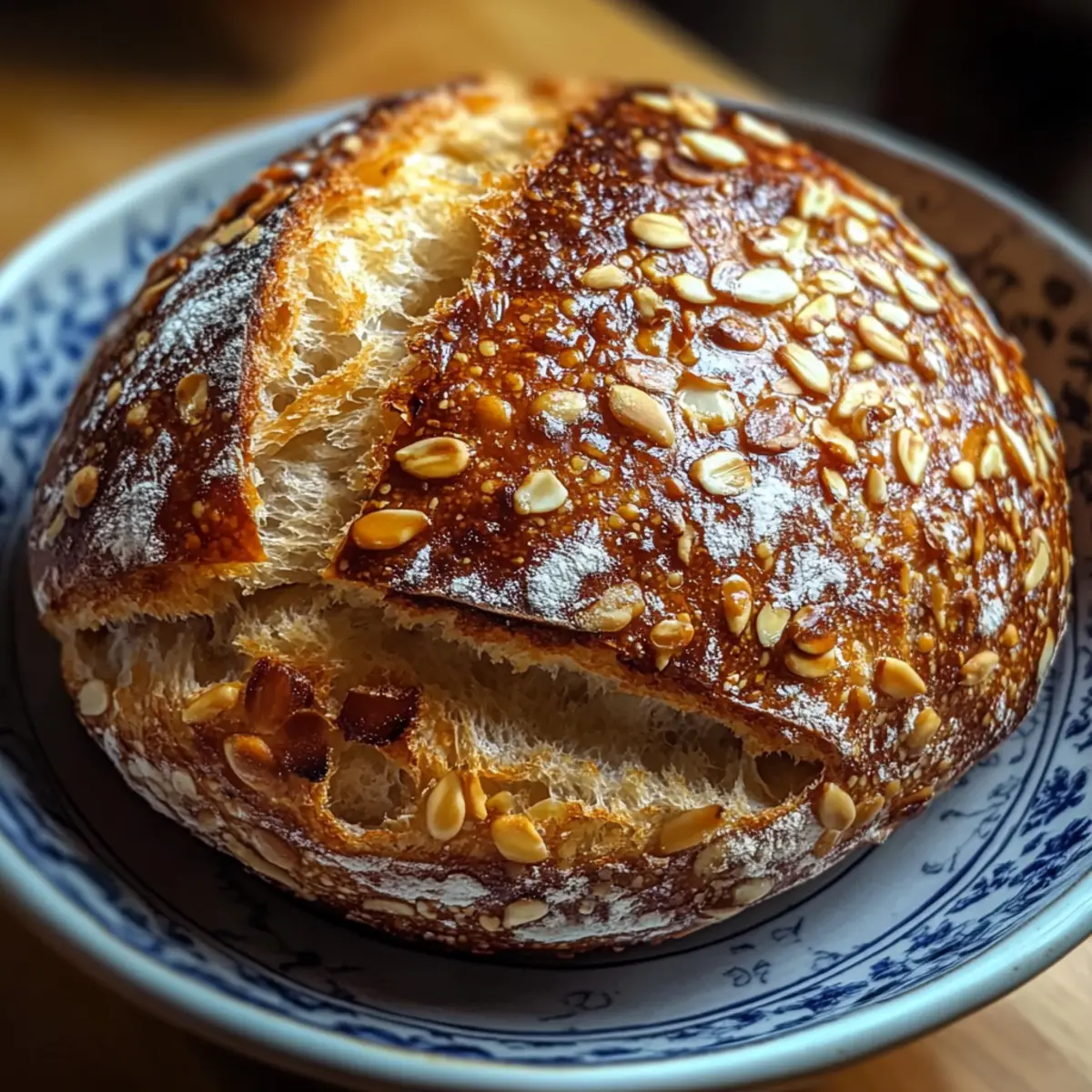 Soft and Chewy Honey Oat Sourdough Bread