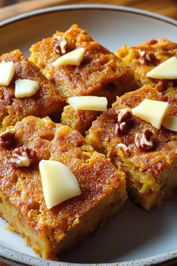 Spiced Baked Pumpkin Blondies