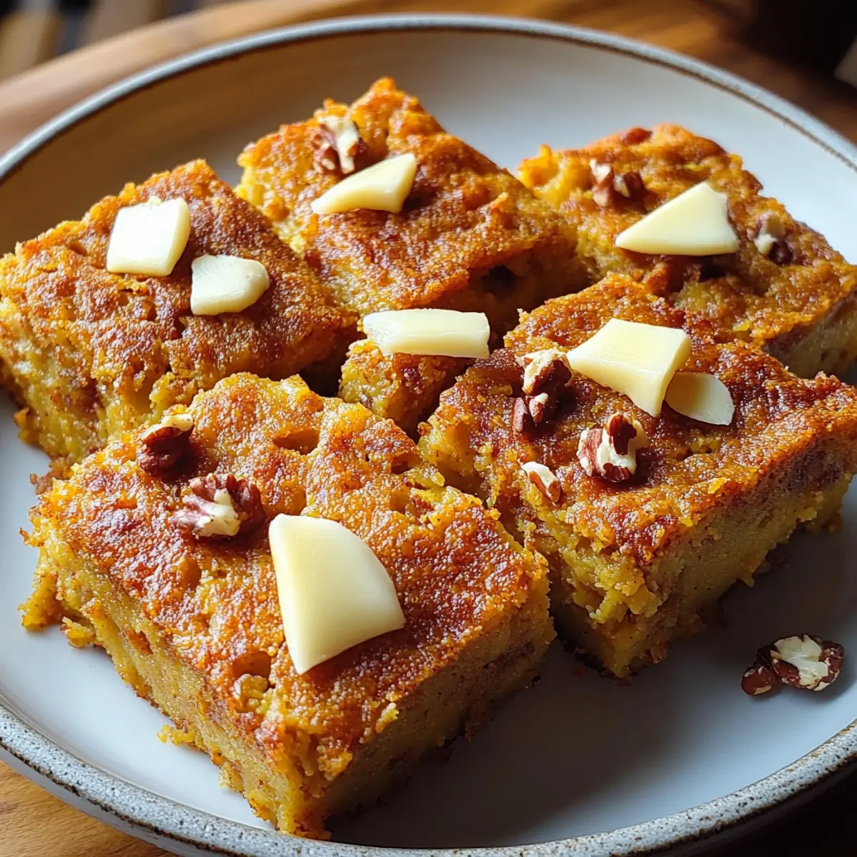 Spiced Baked Pumpkin Blondies