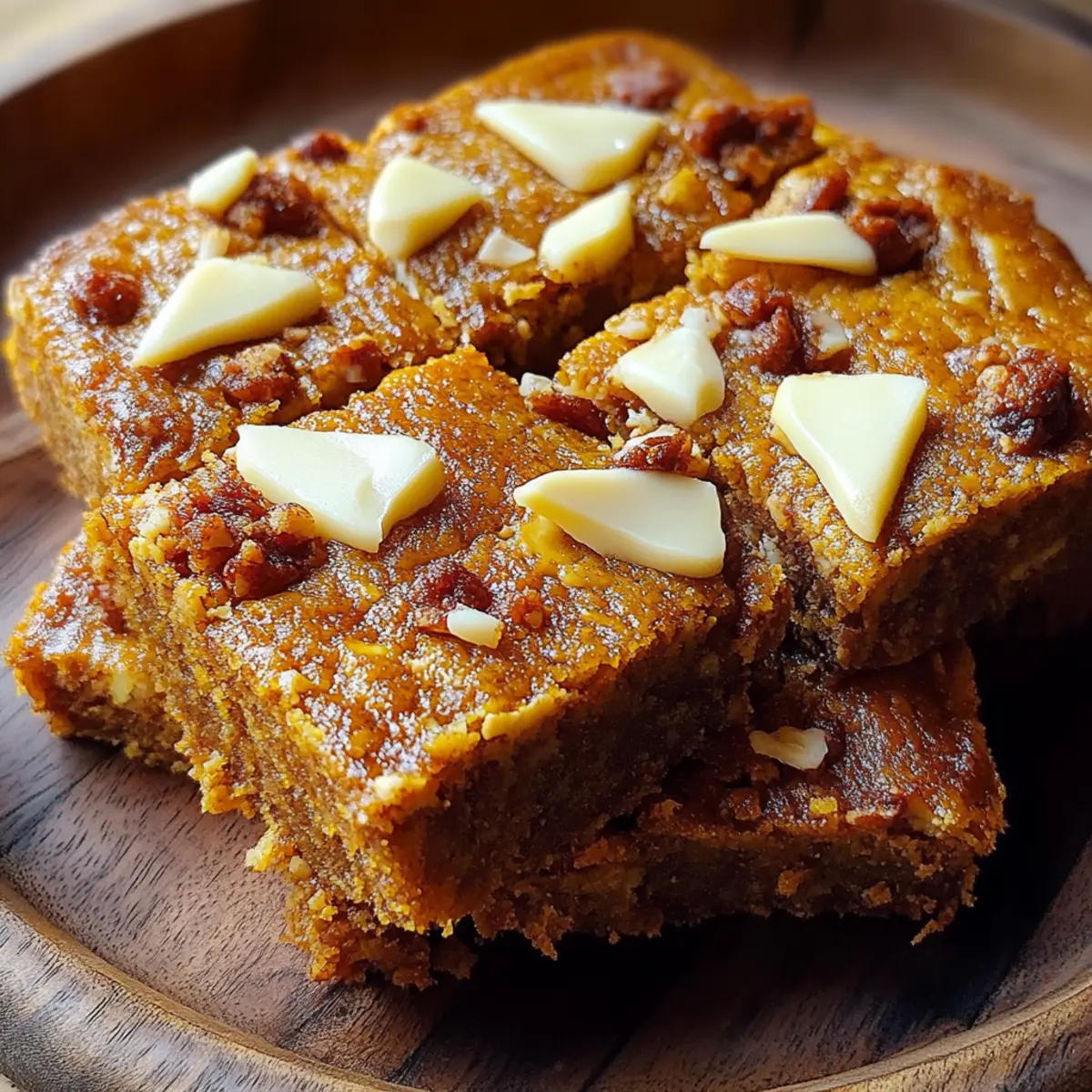 Spiced Baked Pumpkin Blondies