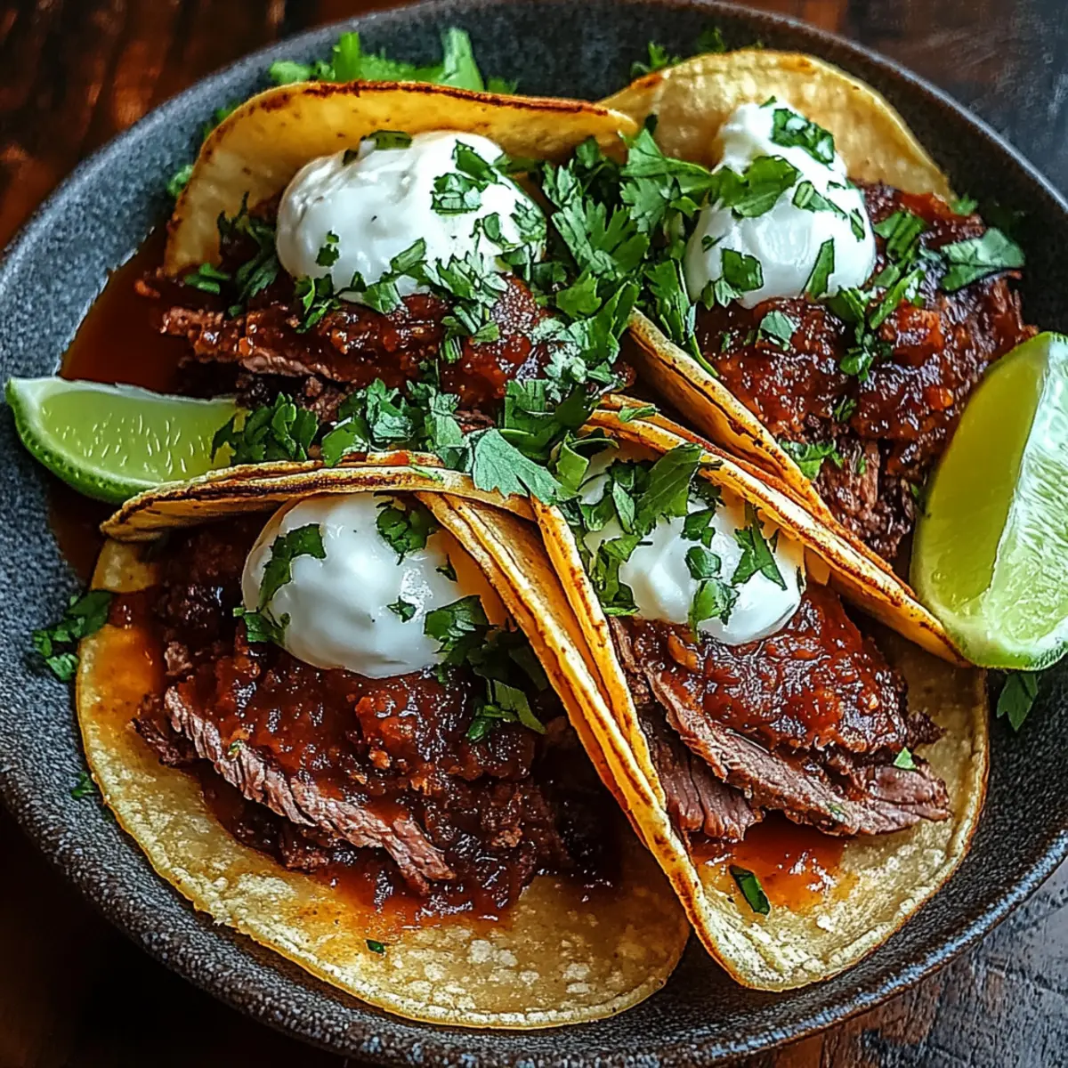 Spicy Slow-Cooked Mexican Birria Tacos