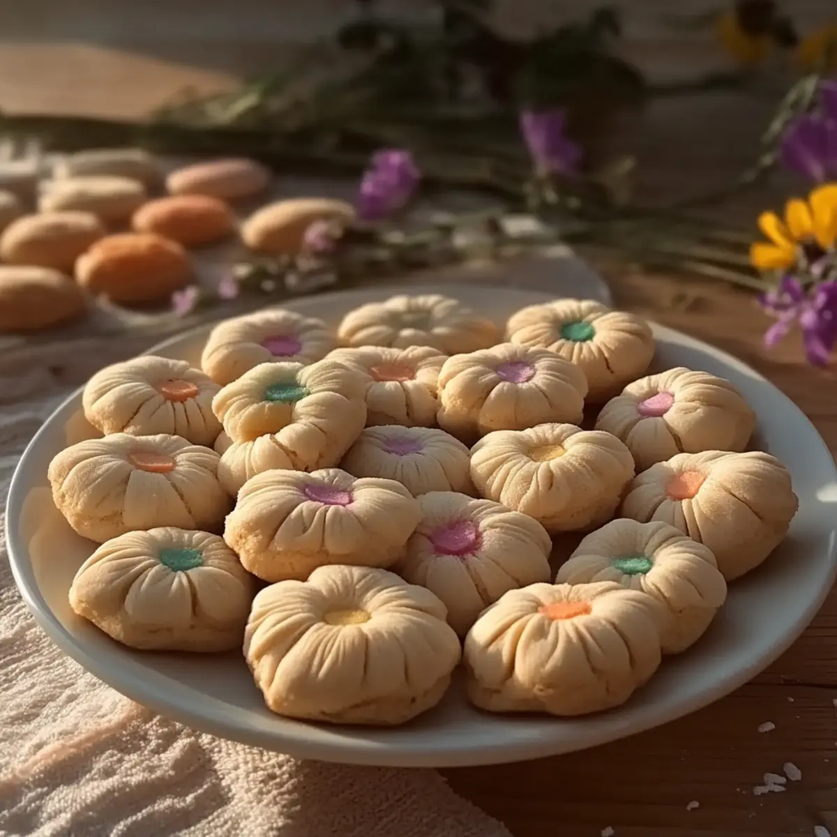 Spring Flower Shortbread Cookies