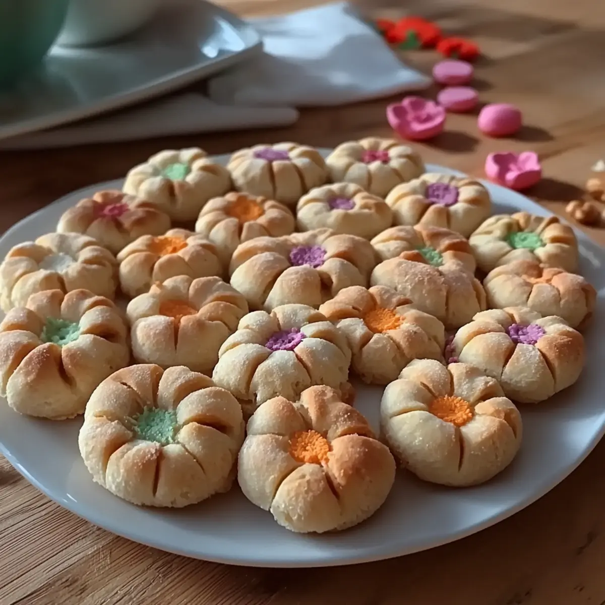 Spring Flower Shortbread Cookies