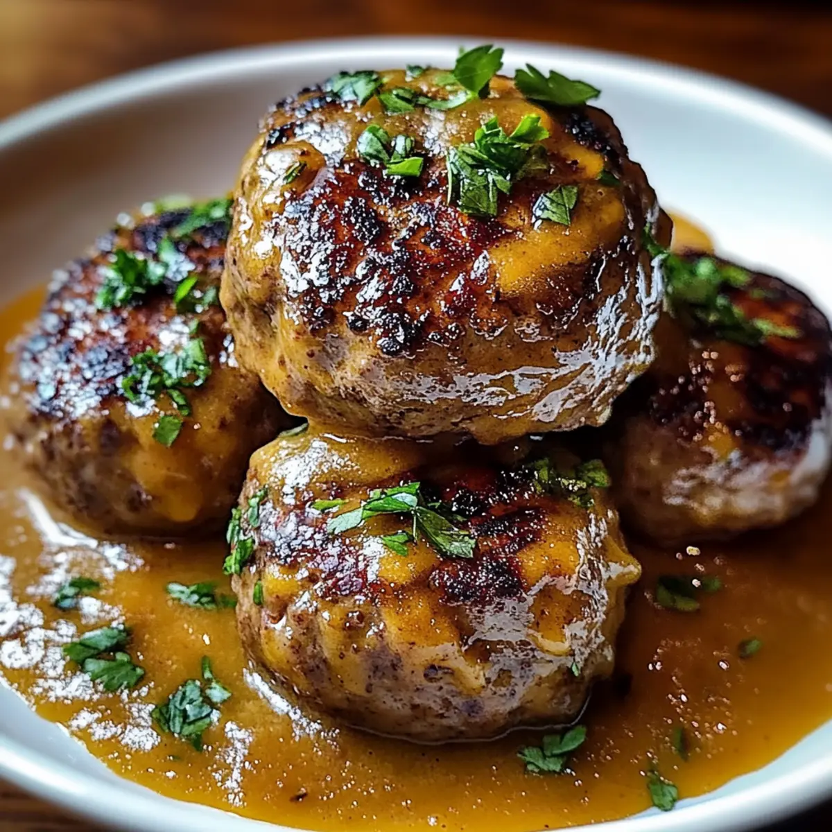 Stuffed Meatballs in Guinness Gravy