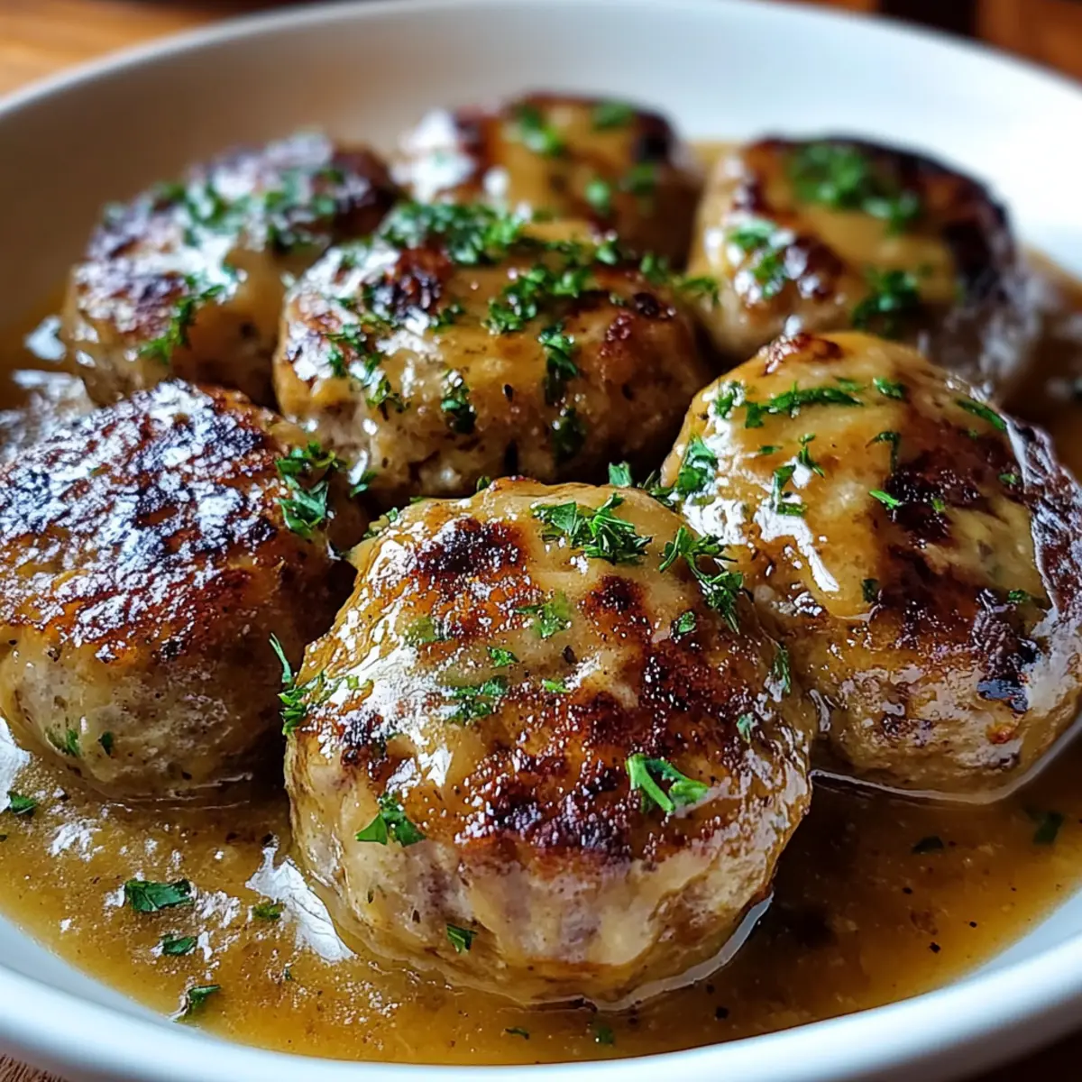 Stuffed Meatballs in Guinness Gravy