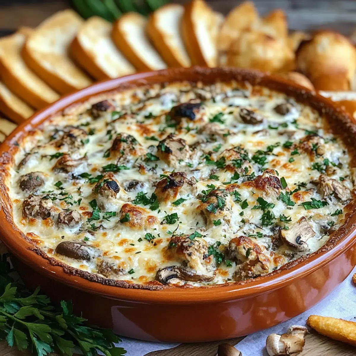 Stuffed Mushroom Dip