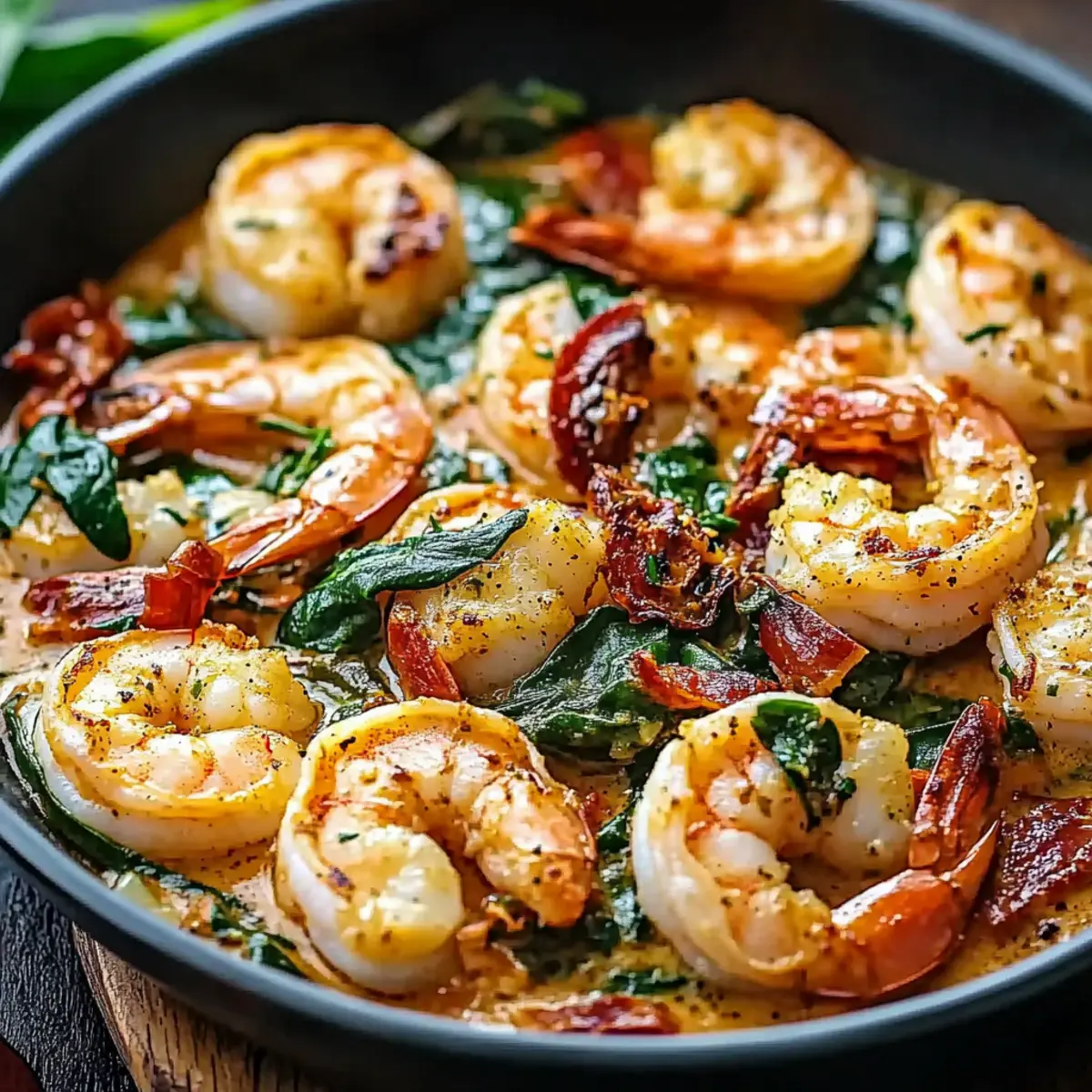 Tuscan Shrimp with Spinach, Artichokes