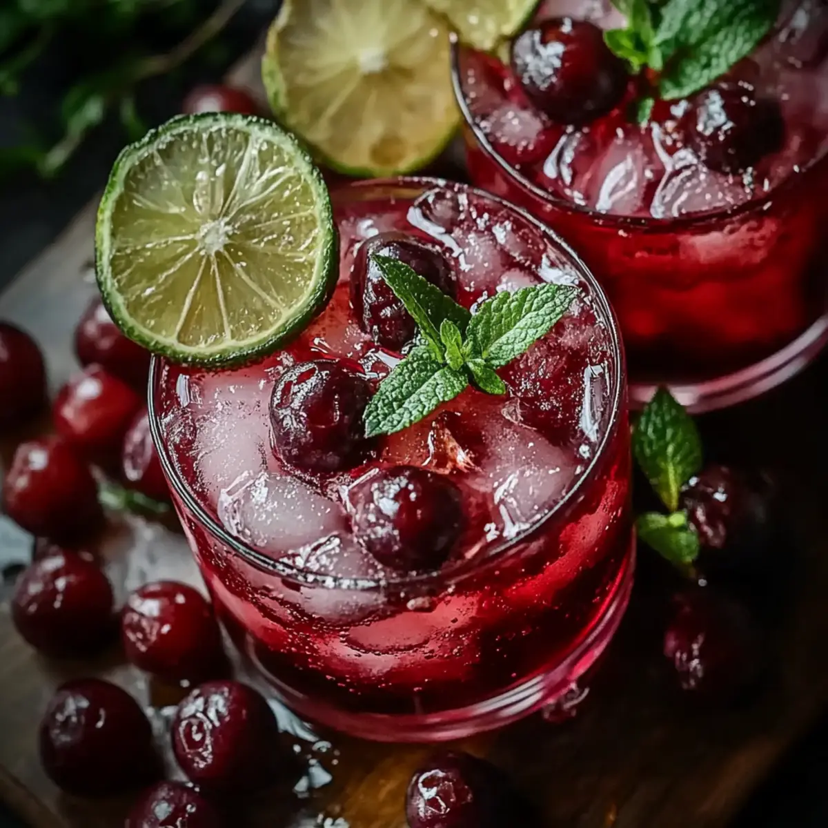 Vanilla Cranberry Crush Mocktail