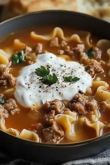 Warm and Cozy Lasagna Soup