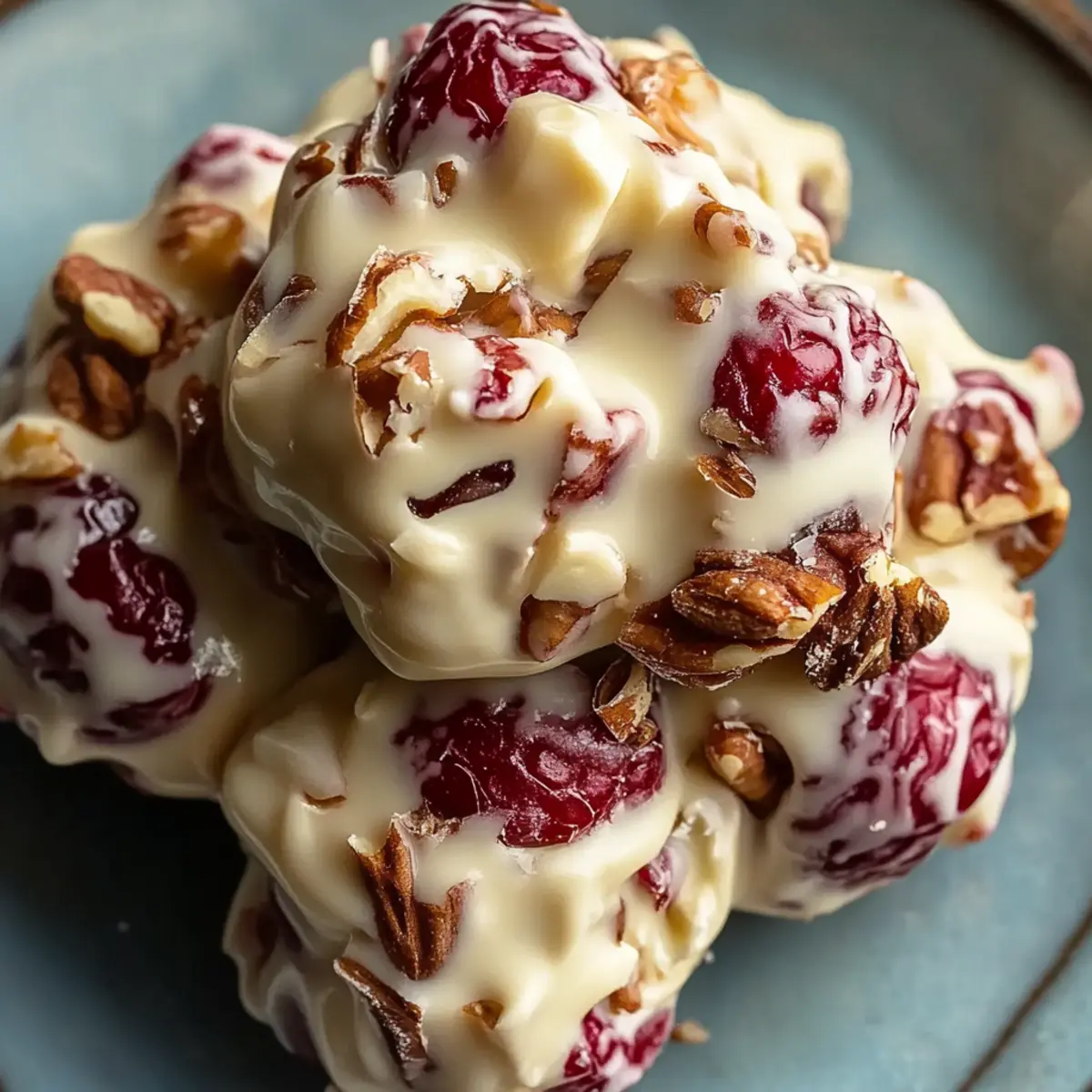White Chocolate Cranberry Pecan Clusters