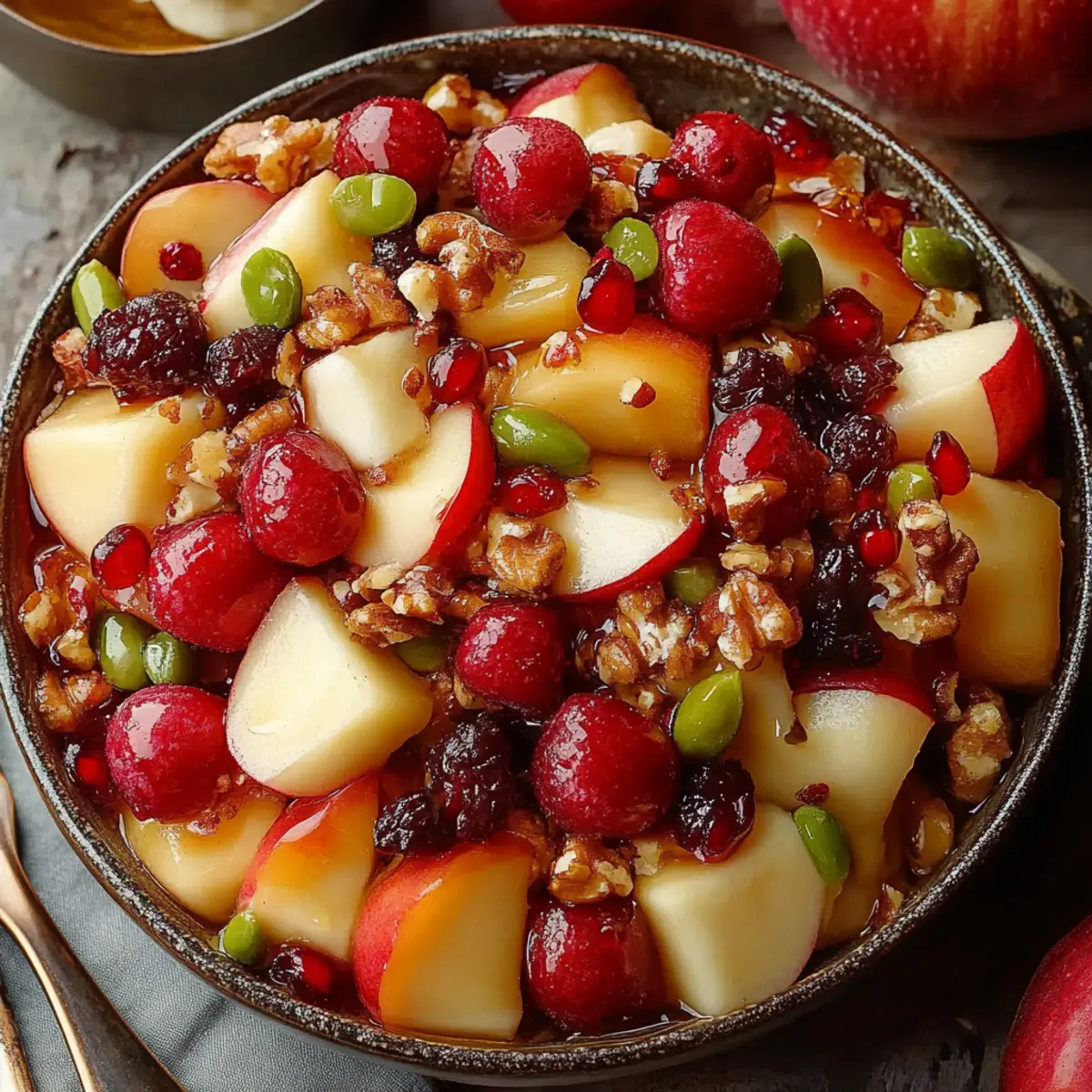 Winter Fruit Salad with Cinnamon Vanilla Dressing
