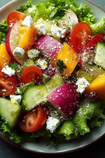 Zesty Crunchy Divorce Salad with Fresh Vegetables