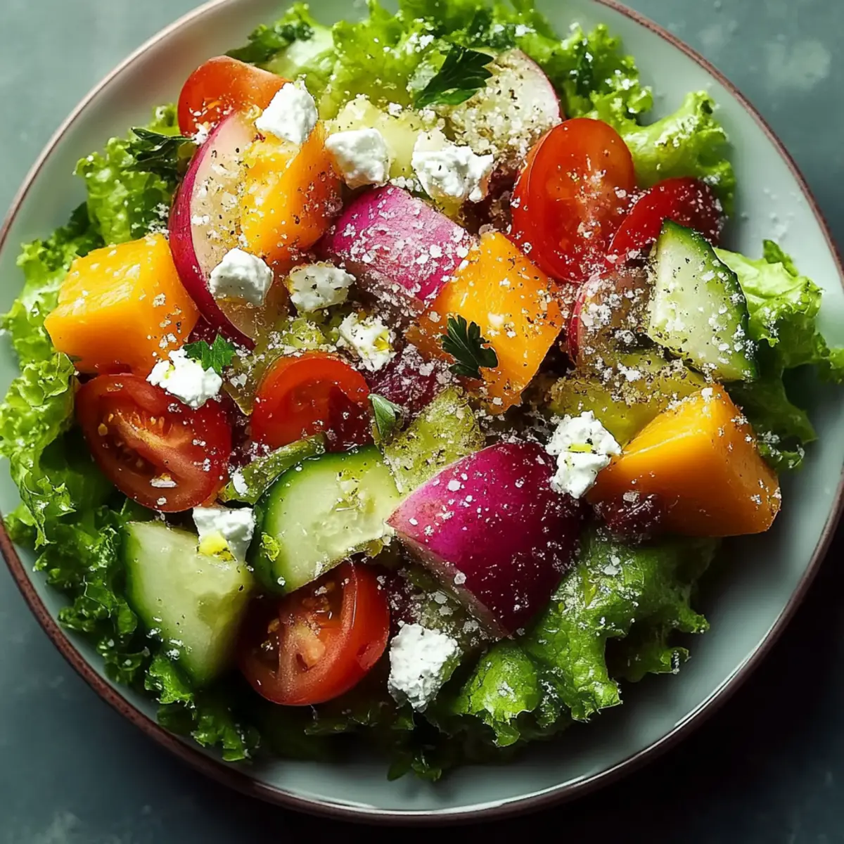 Zesty Crunchy Divorce Salad with Fresh Vegetables