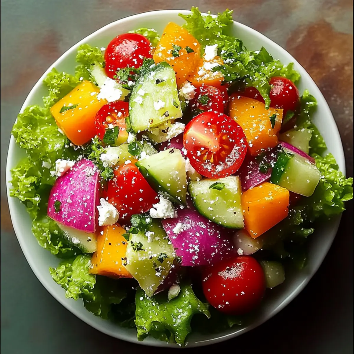 Zesty Crunchy Divorce Salad with Fresh Vegetables
