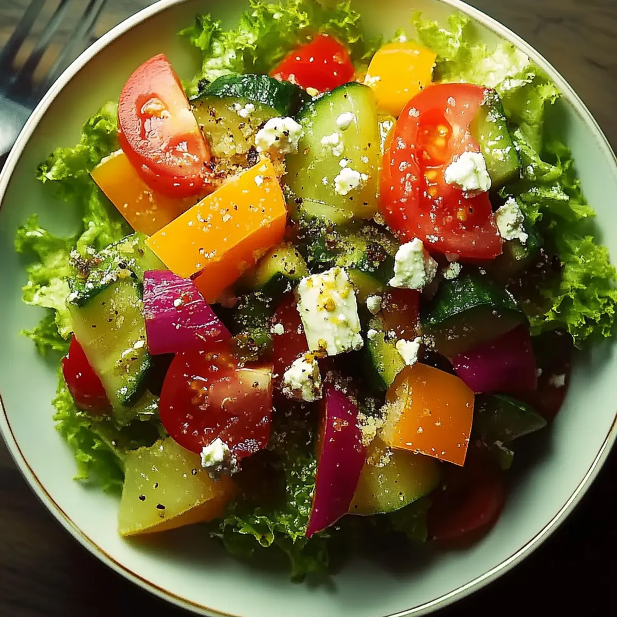 Zesty Crunchy Divorce Salad with Fresh Vegetables