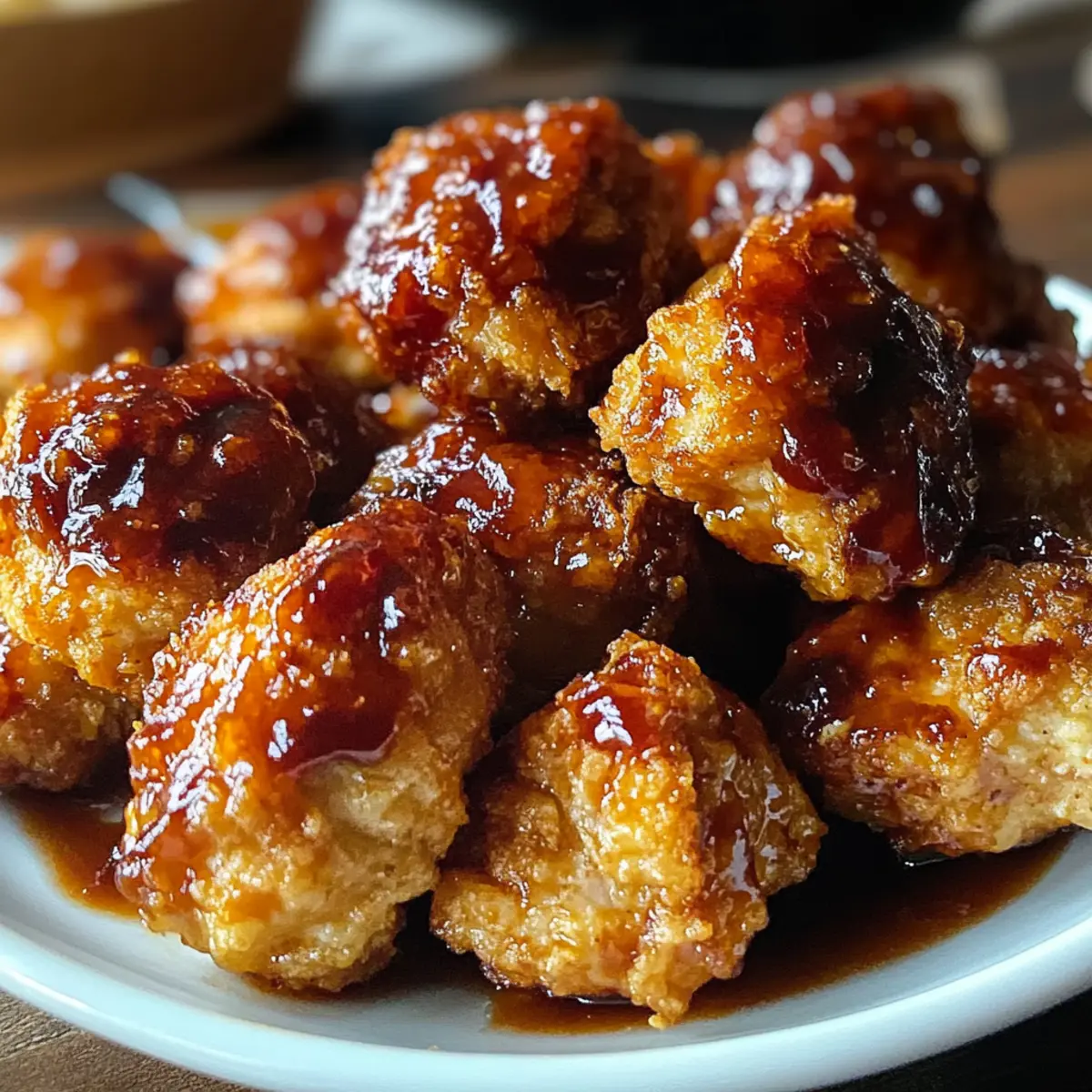 Air Fryer Honey BBQ Chicken Bites