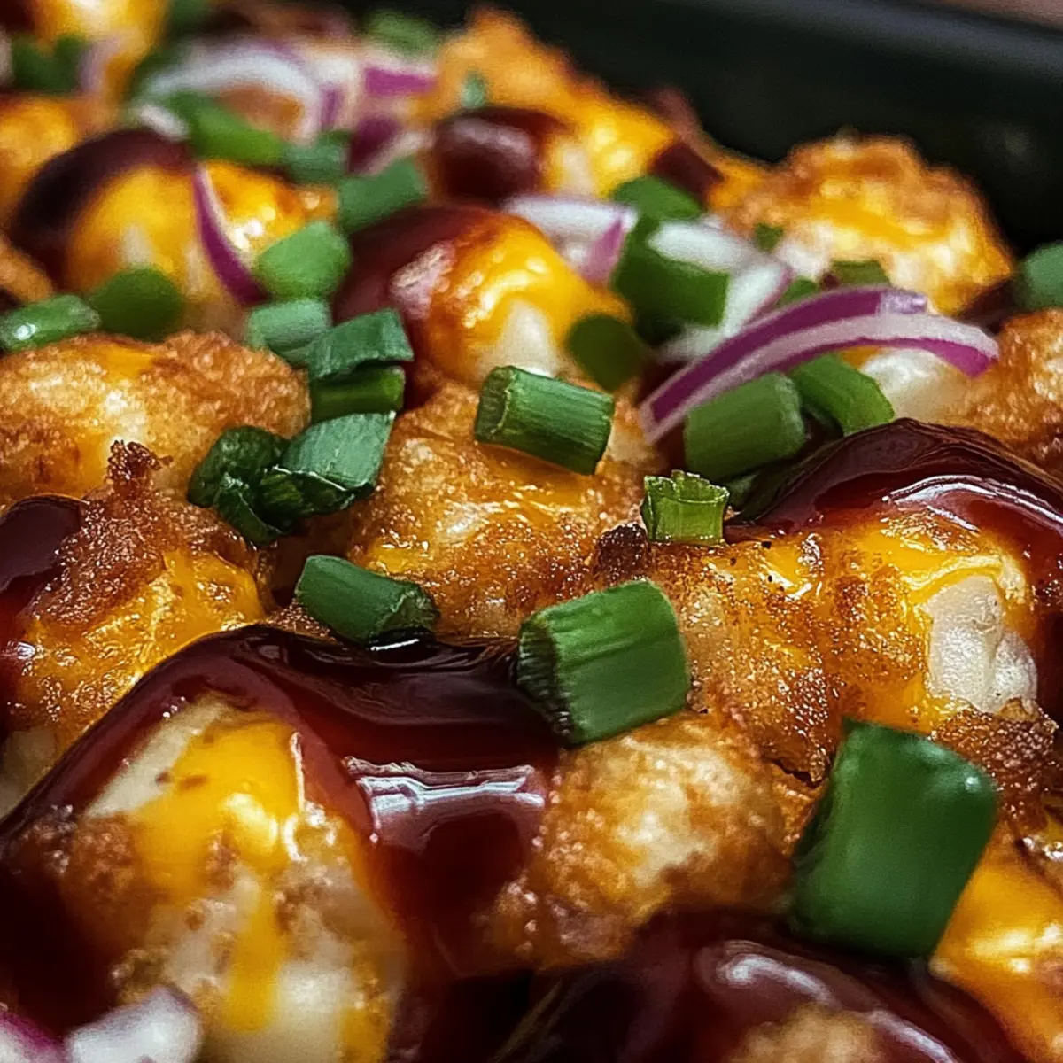 BBQ Chicken Tater Tot Casserole