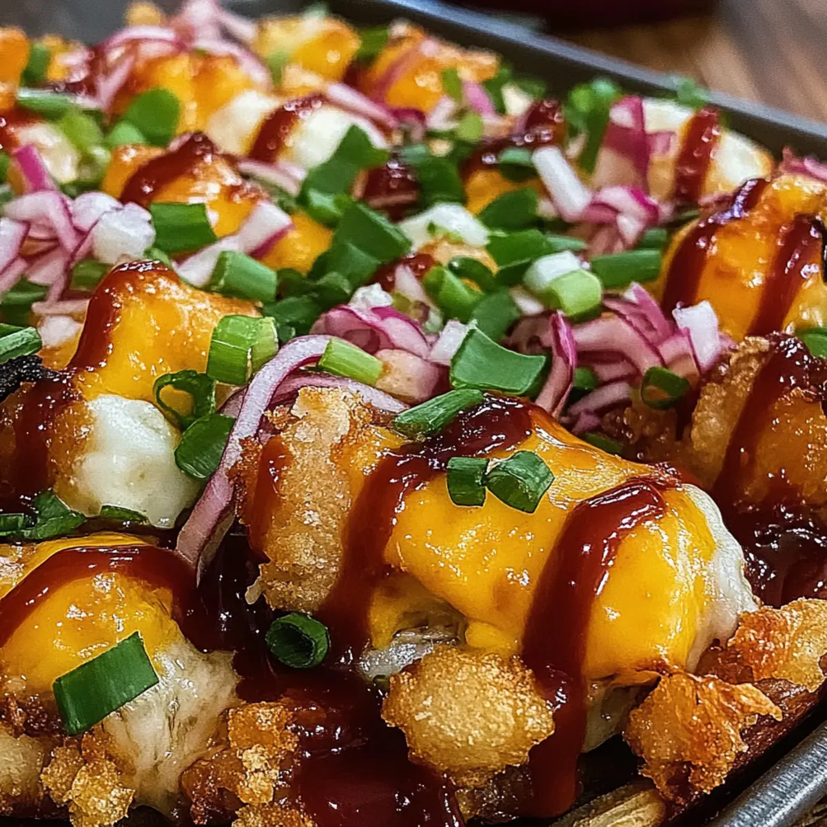 BBQ Chicken Tater Tot Casserole