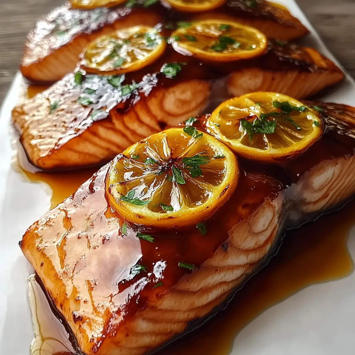 Baked Salmon with Maple Glaze