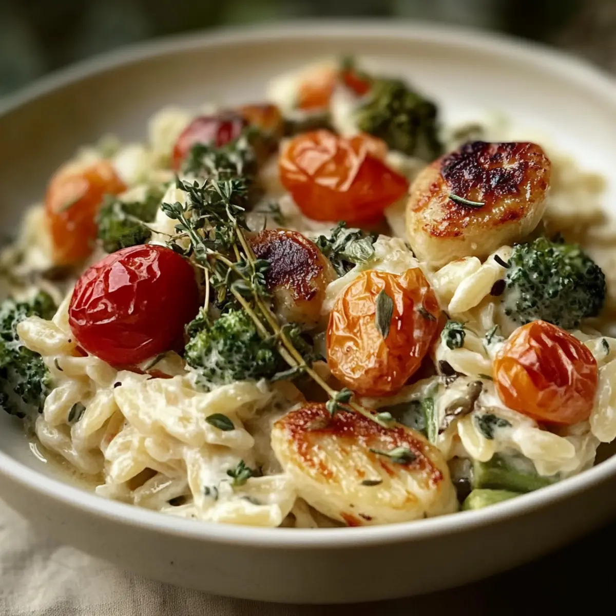 Boursin Orzo Bake: Creamy, One-Pan Dinner with Chicken & Veggies