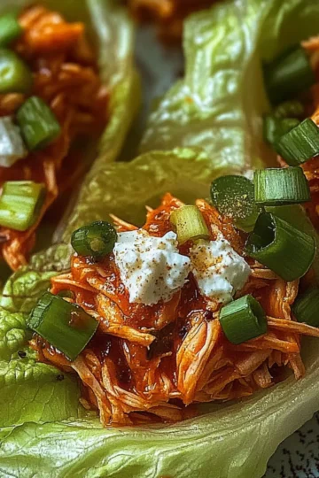 Buffalo Chicken Lettuce Wraps