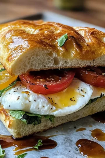 Burrata Italian Focaccia Sandwich