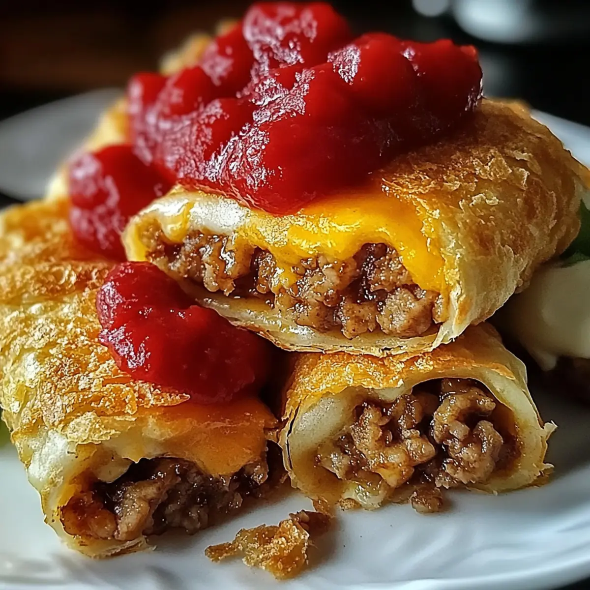 Cheeseburger Eggrolls