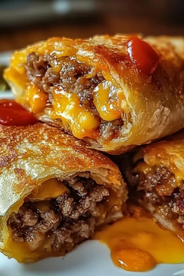 Cheeseburger Eggrolls