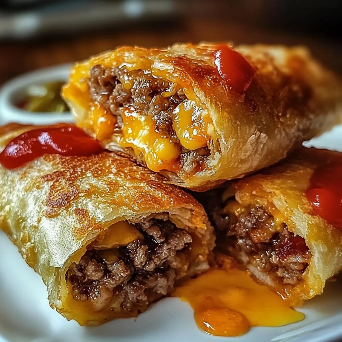 Cheeseburger Eggrolls