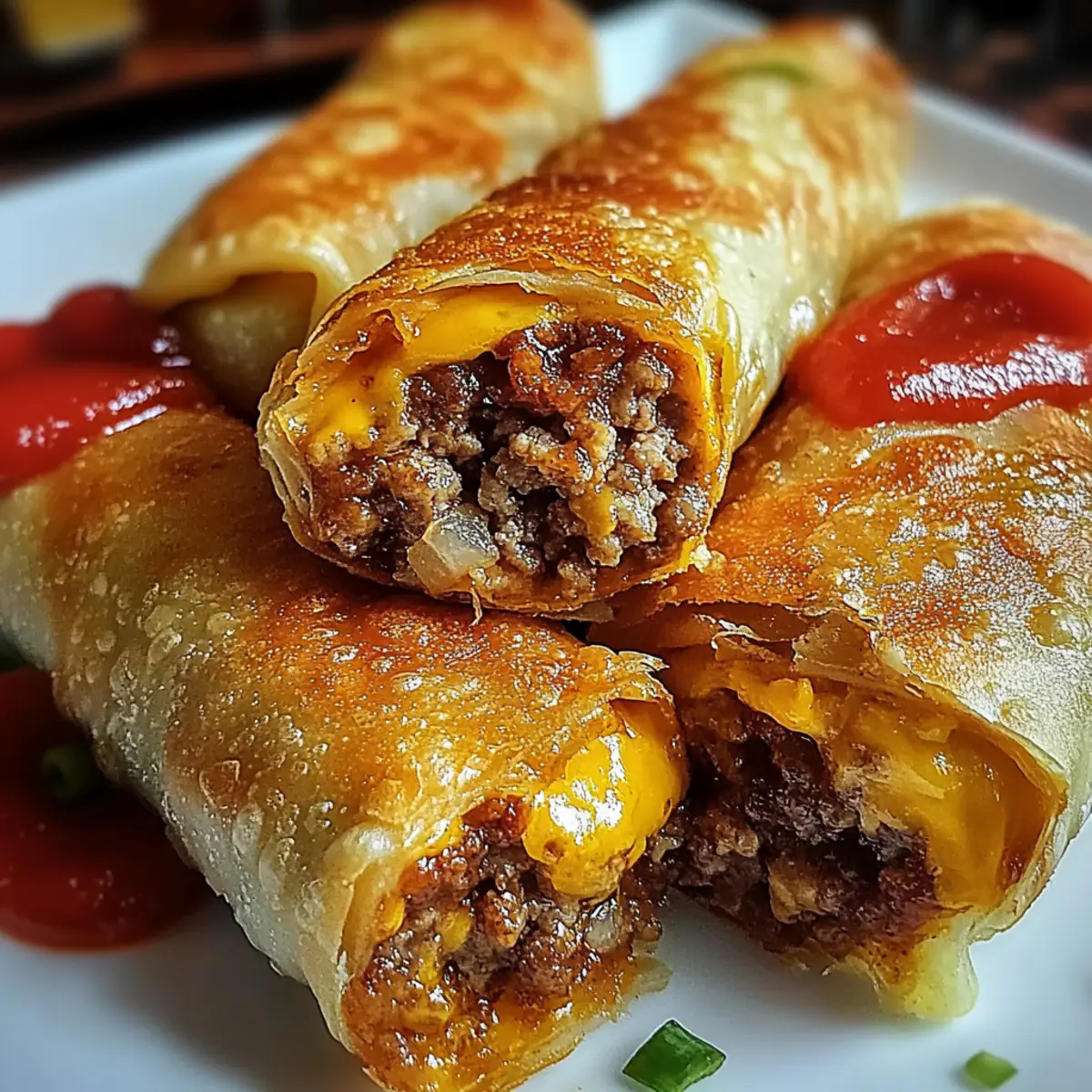 Cheeseburger Eggrolls