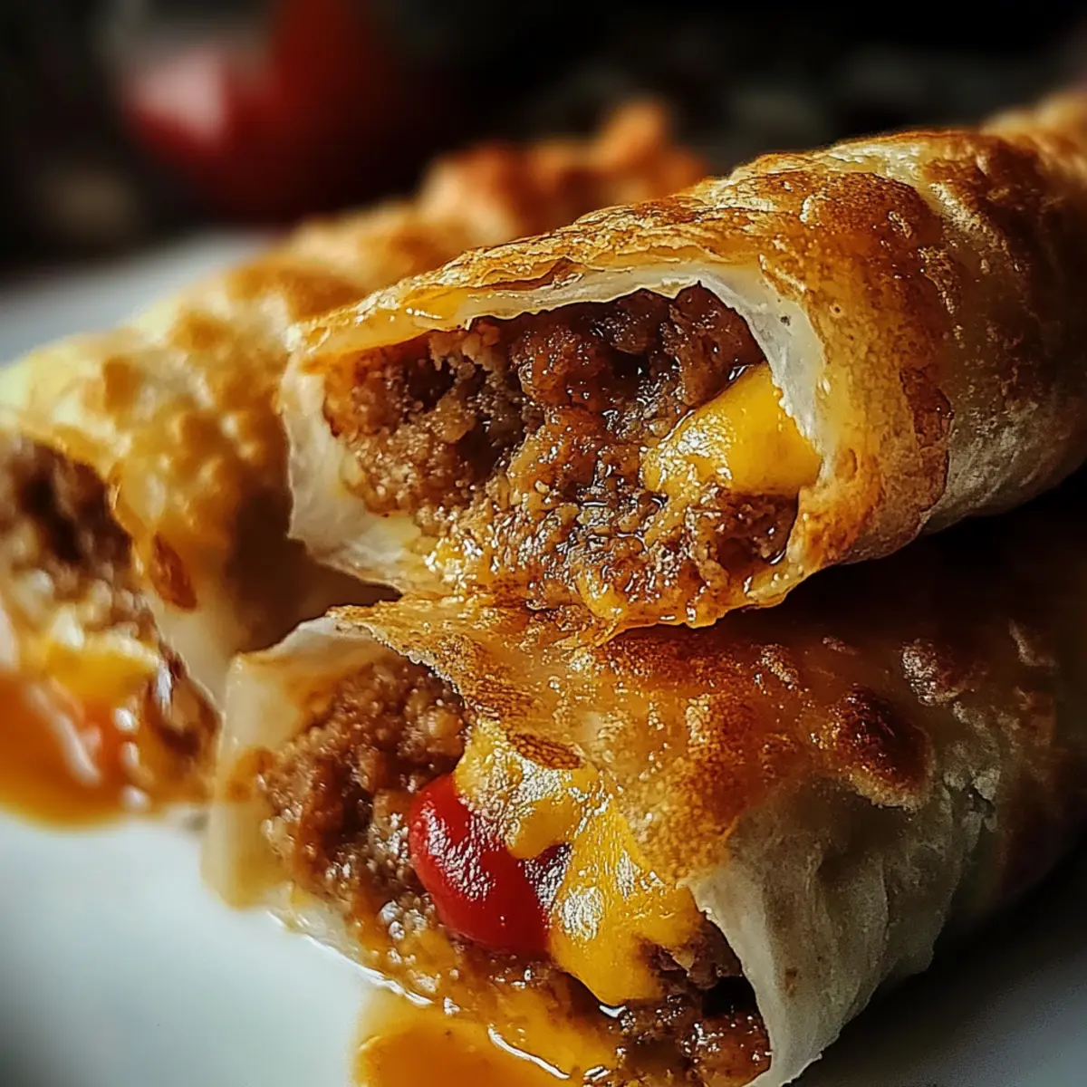 Cheeseburger Eggrolls