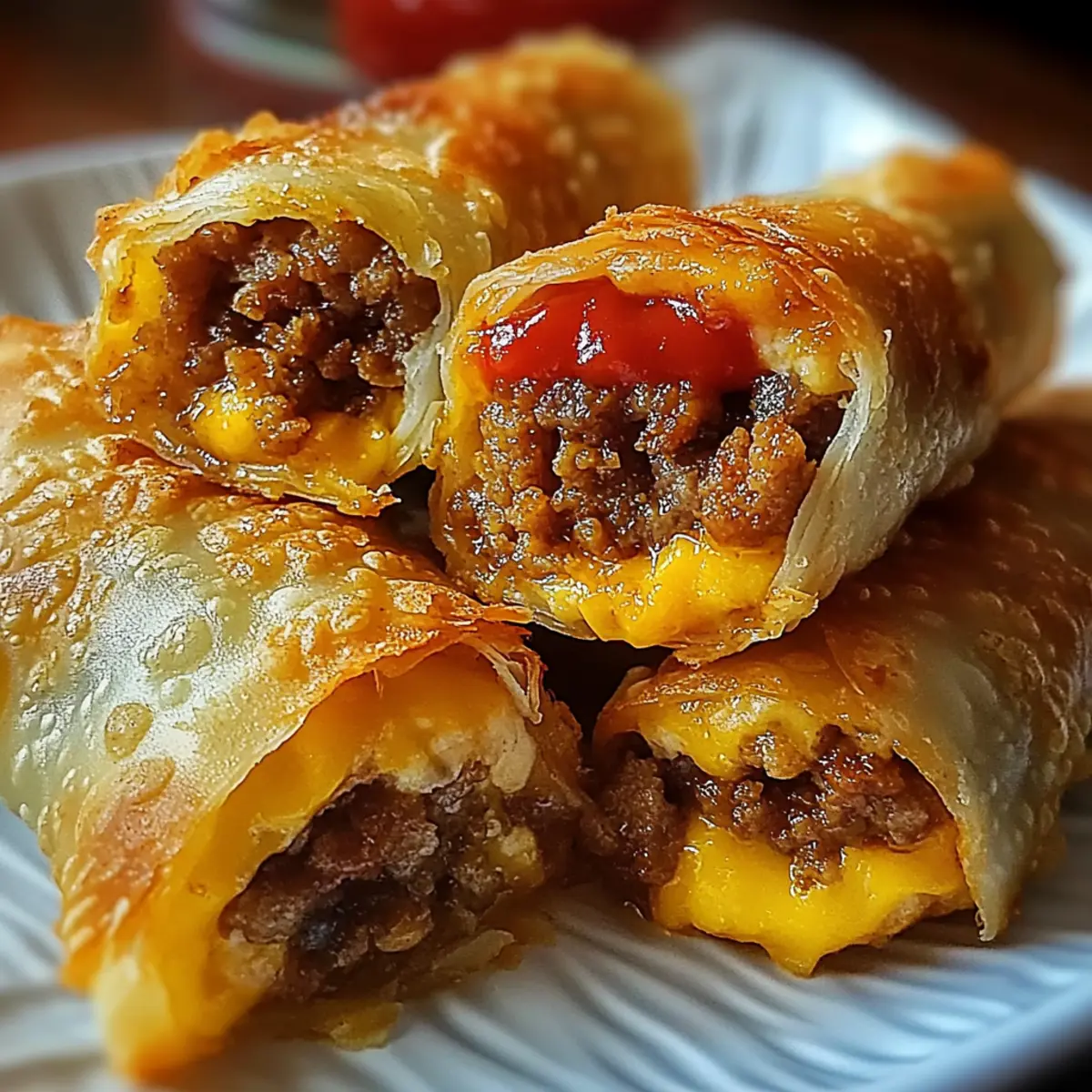 Cheeseburger Eggrolls