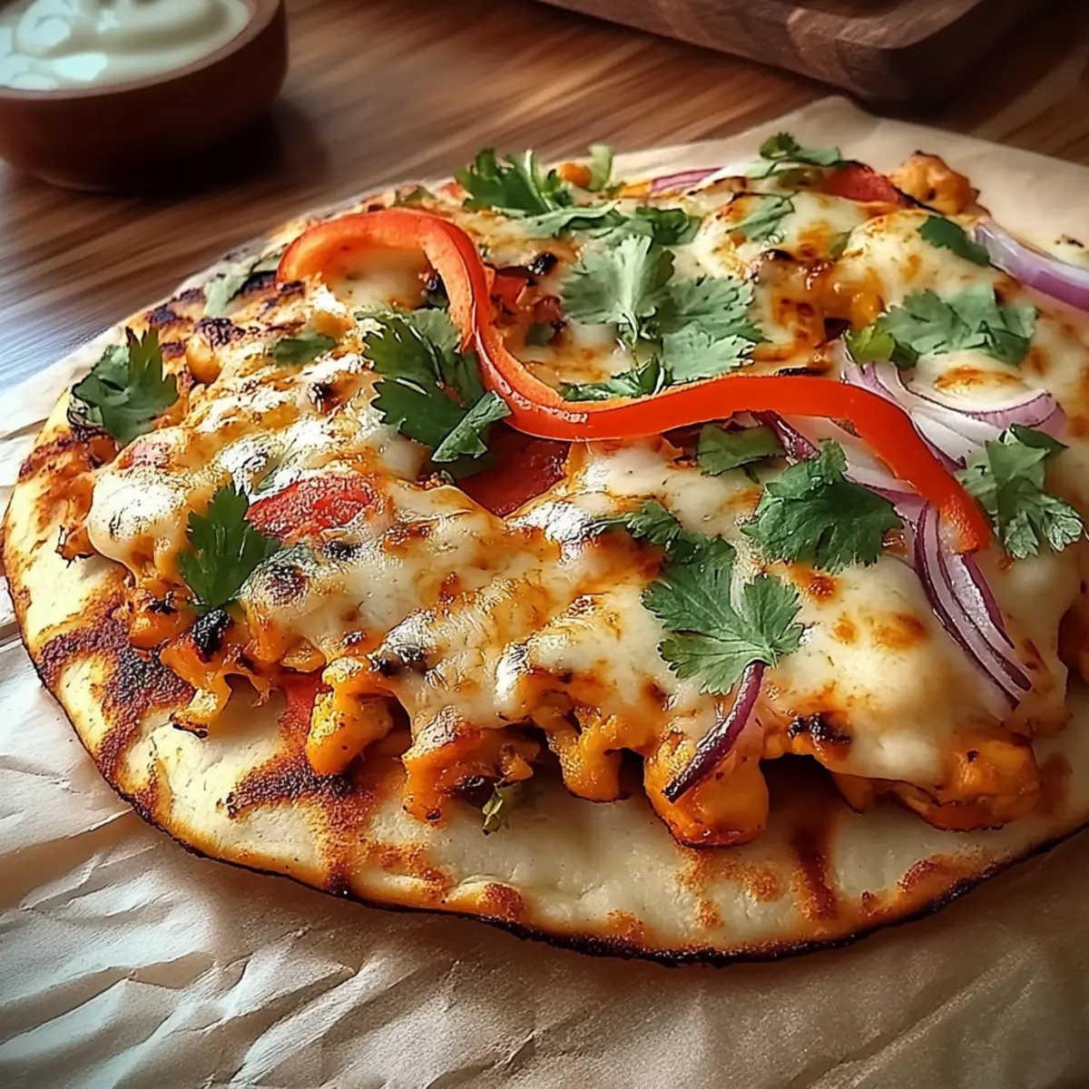 Cheesy Sweet Chilli Chicken Flatbreads