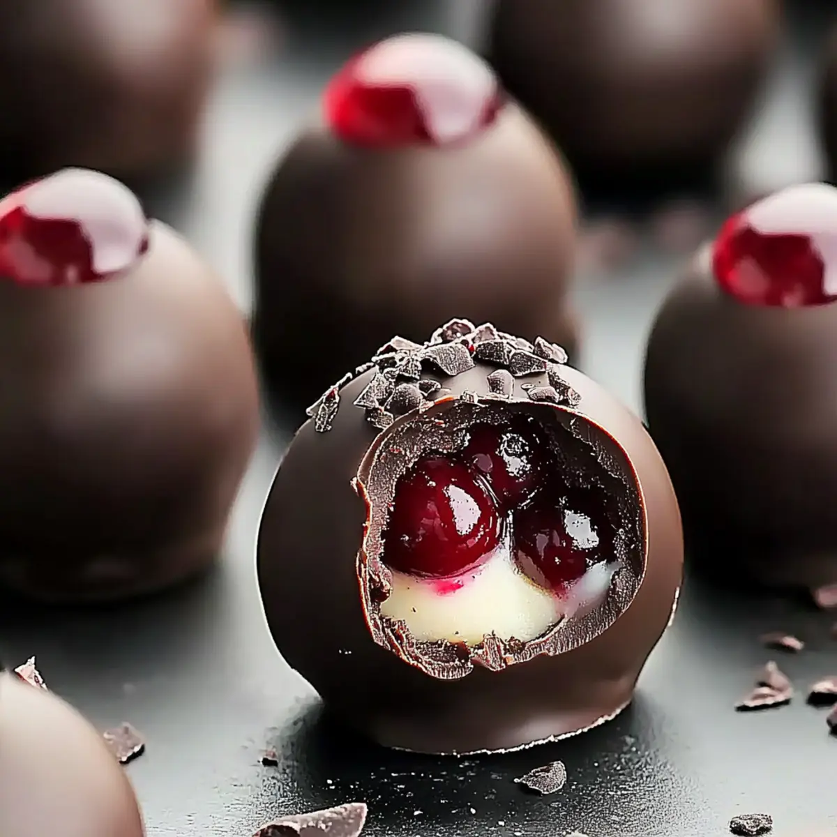 Chocolate Cherry Cheesecake Truffles