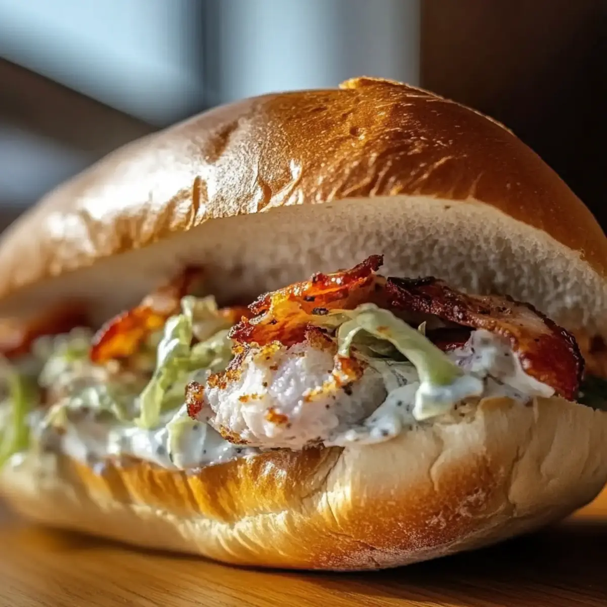 Chopped Chicken Bacon Ranch Sandwich