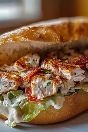 Chopped Chicken Bacon Ranch Sandwich