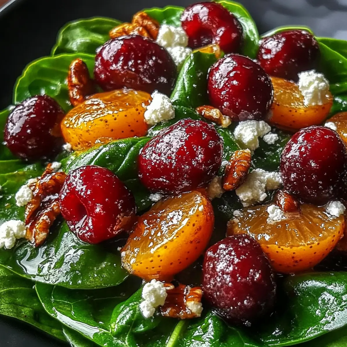 Christmas Cranberry Spinach Salad