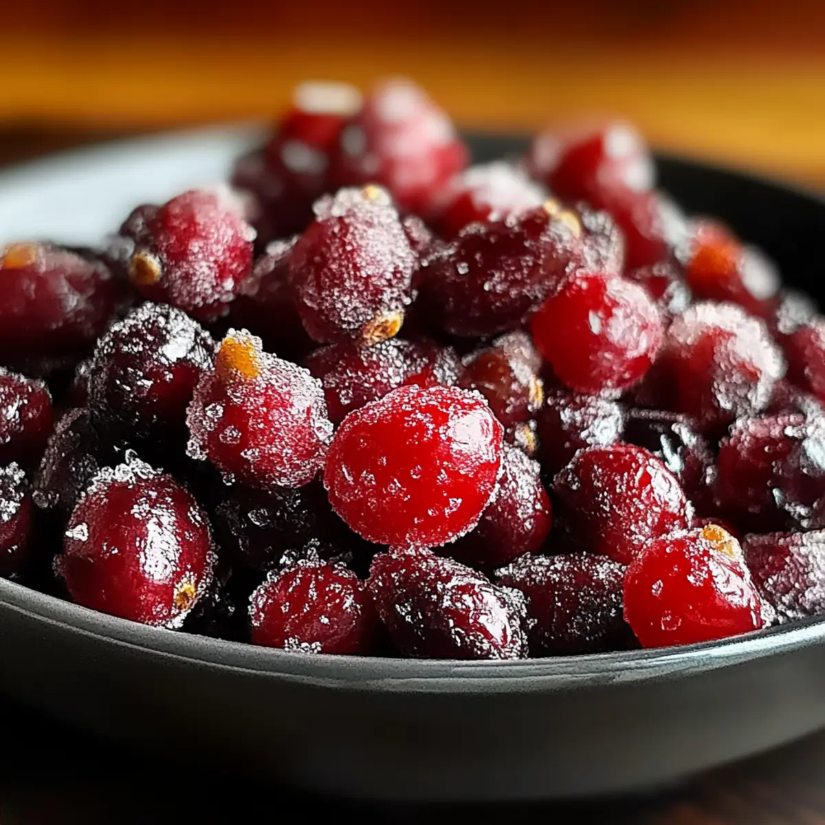 Cinnamon-Spiced Candied Cranberries