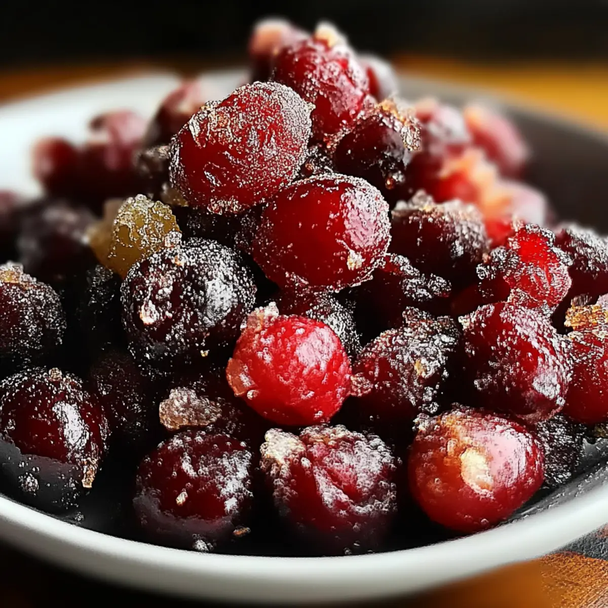 Cinnamon-Spiced Candied Cranberries